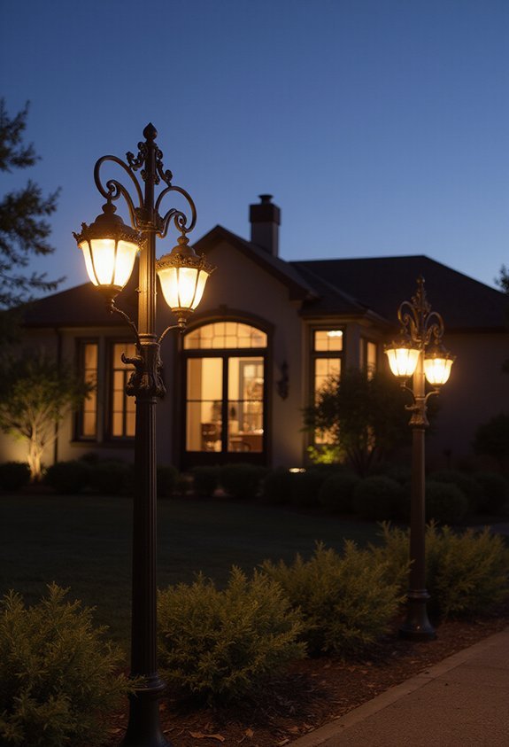 decorative finials enhance landscape design