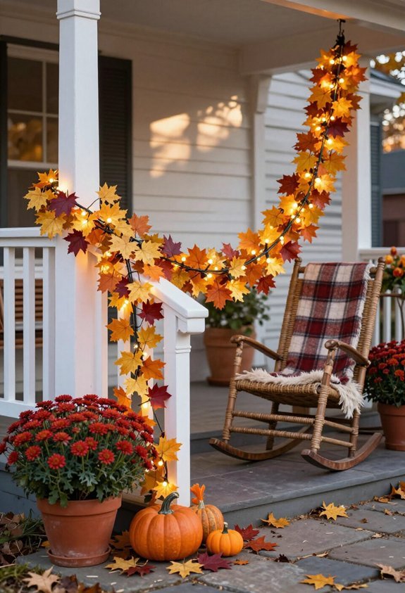 decorative porch railing garlands