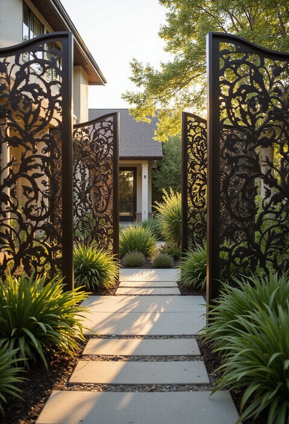 decorative privacy enhancing architectural panels
