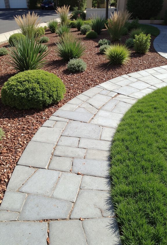 defined low maintenance garden pathways