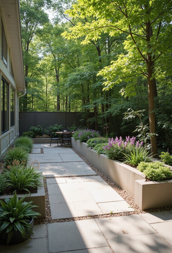 defined perimeter planter boxes