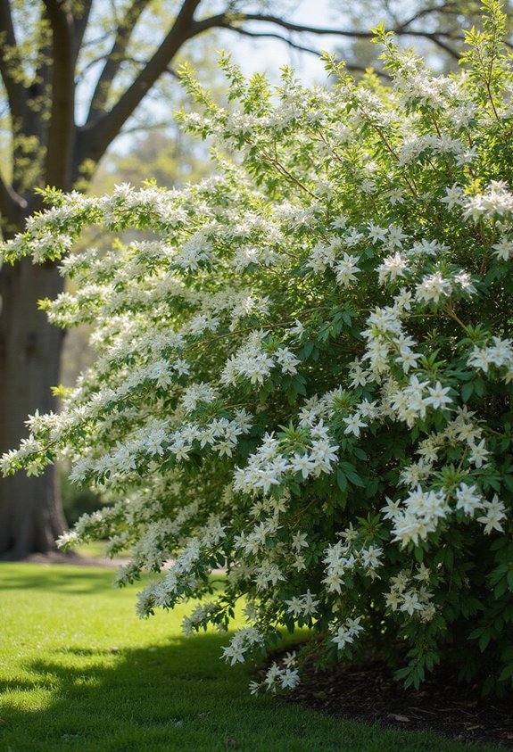 delicate cascading star shaped spring blooms