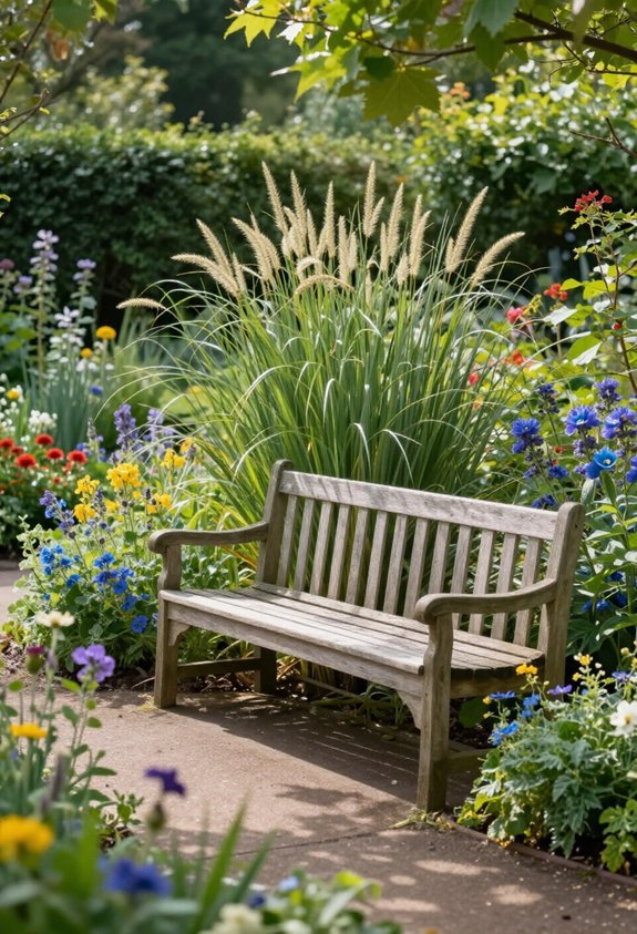designated seating in gardens
