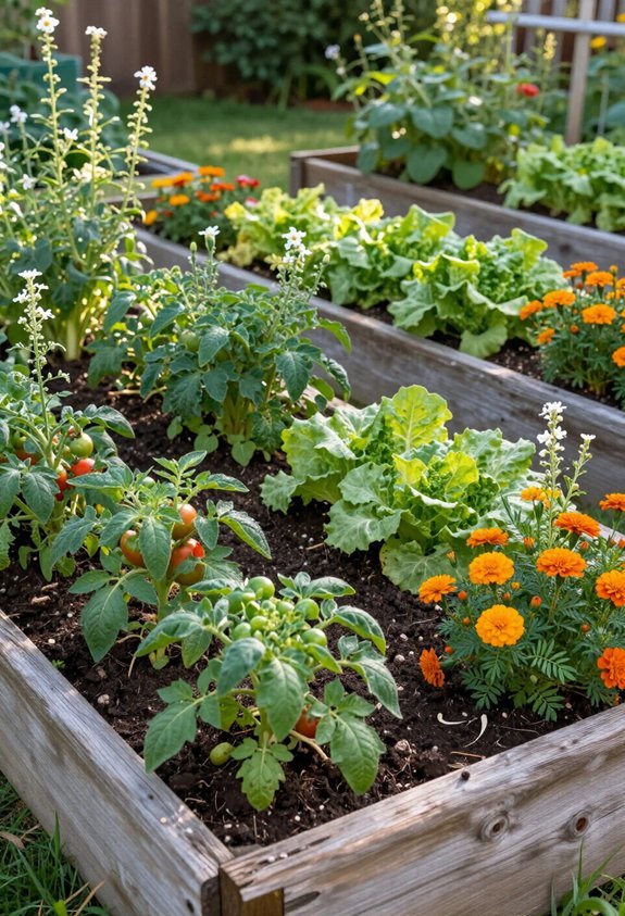 diverse plants for raised beds