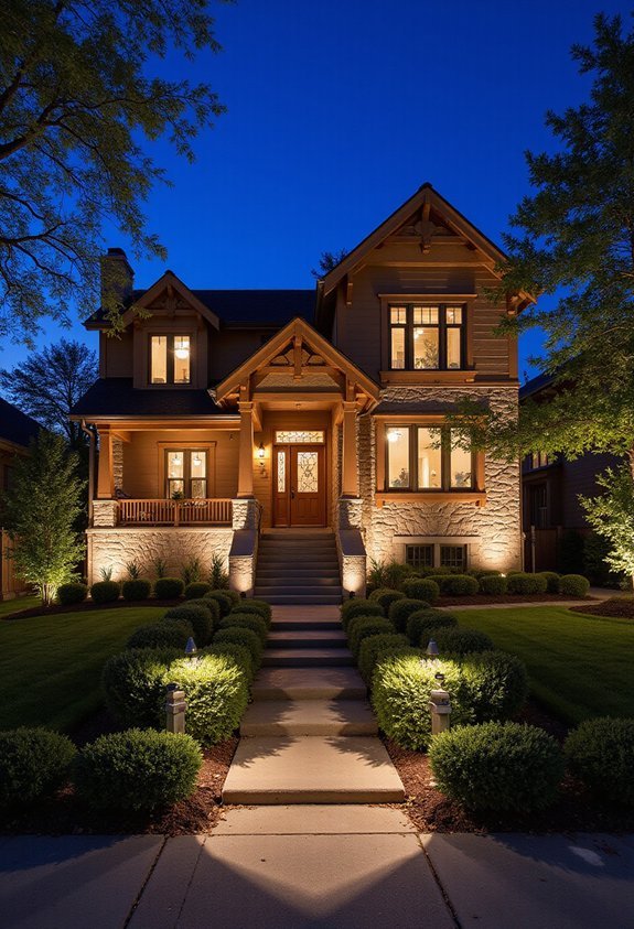 dramatic architectural nighttime lighting displays