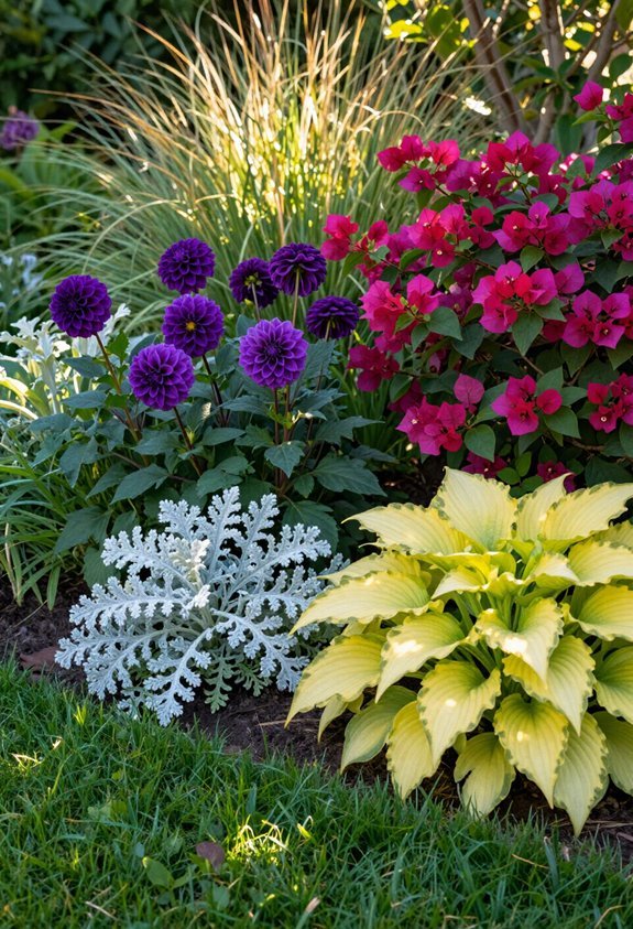 dramatic color contrast gardening