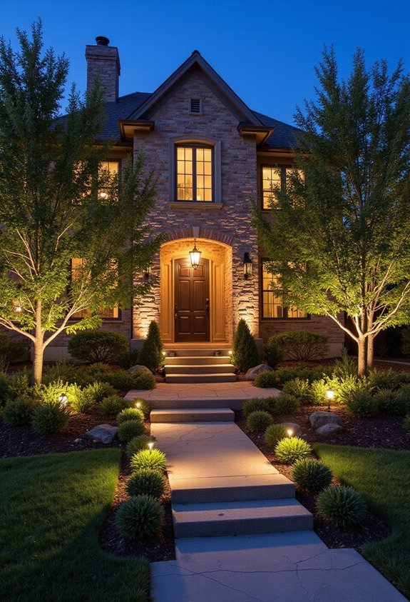 dramatic strategic landscape lighting showcase