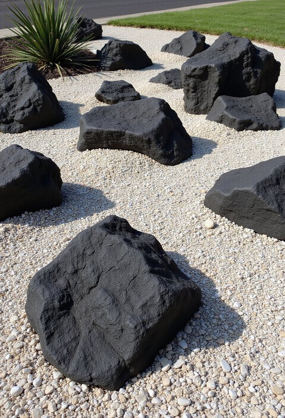 dramatic visual contrast with black lava