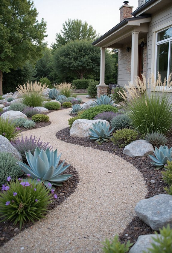 drought resistant low maintenance balanced rock gardens
