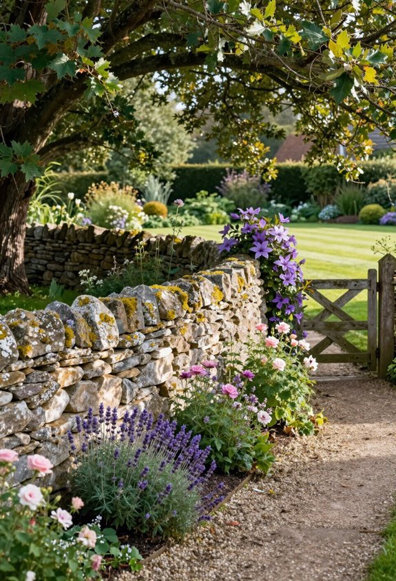 dry stack stone wall construction