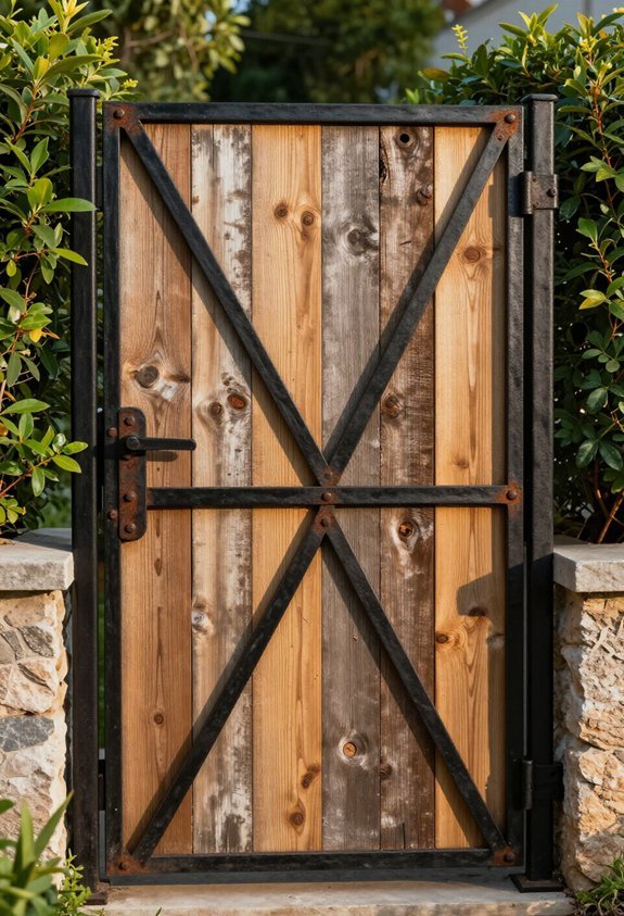 durable aesthetic wood metal gates