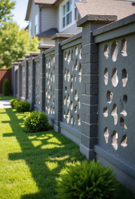 durable customizable concrete block fences