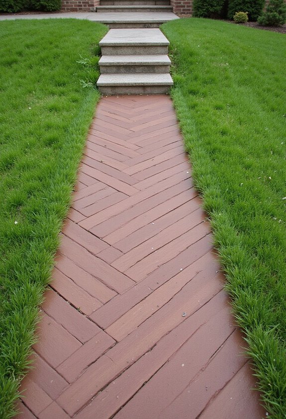 durable fade resistant composite decking pathways