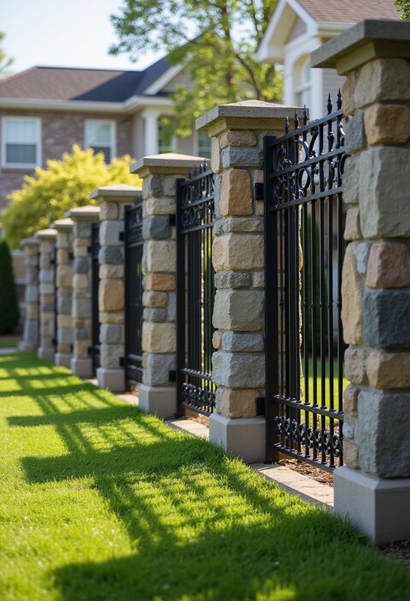 durable modern textural front yard fence