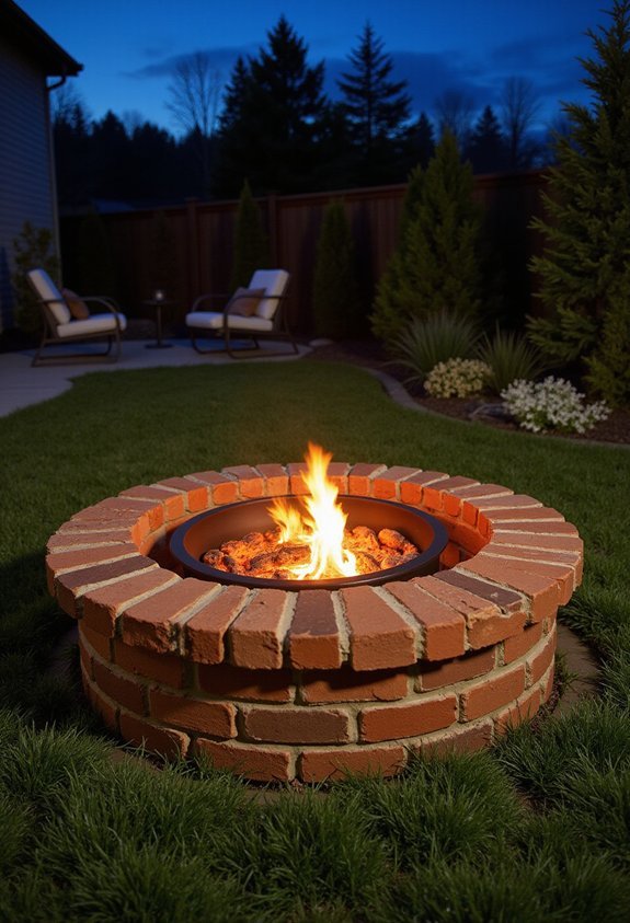 durable visually appealing brick fire pit