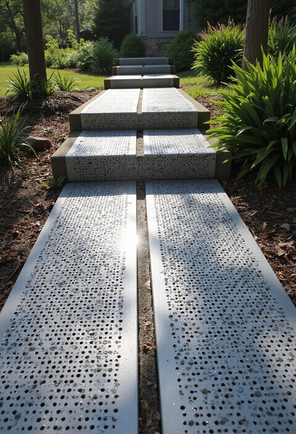 durable water draining aesthetic walkways