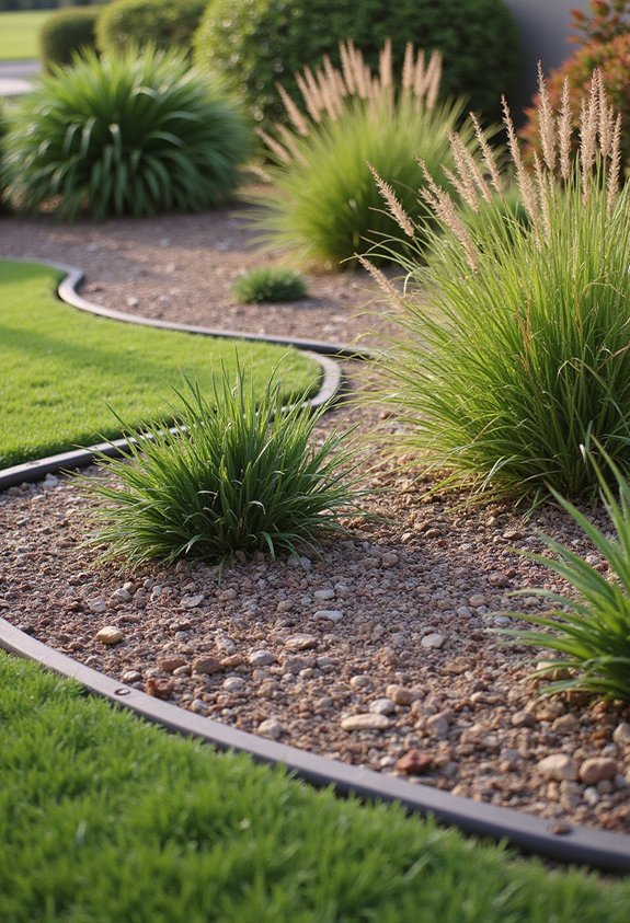 edged planting beds prevent intrusion