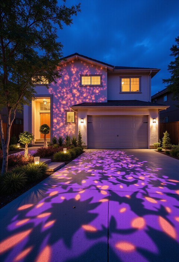 eerie exterior lighting projections transform