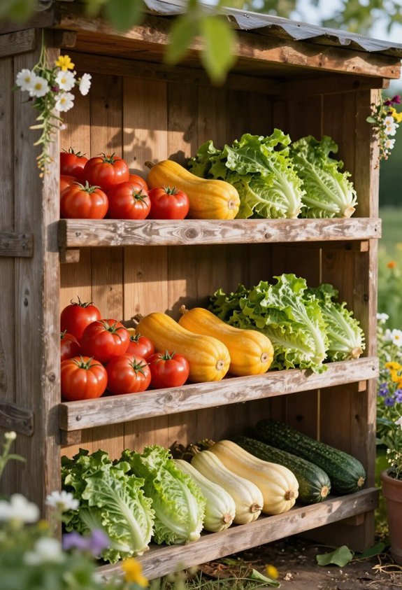 efficient vertical produce display
