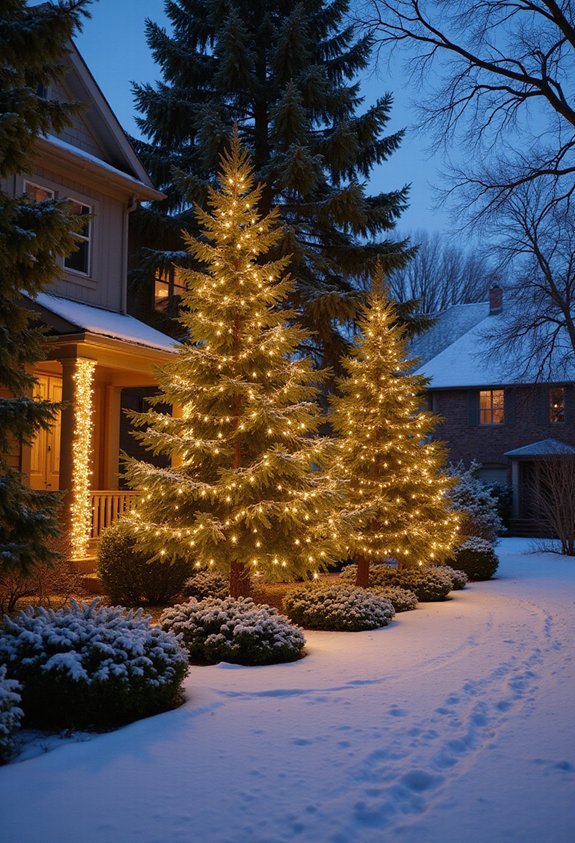elegant festive holiday landscaping