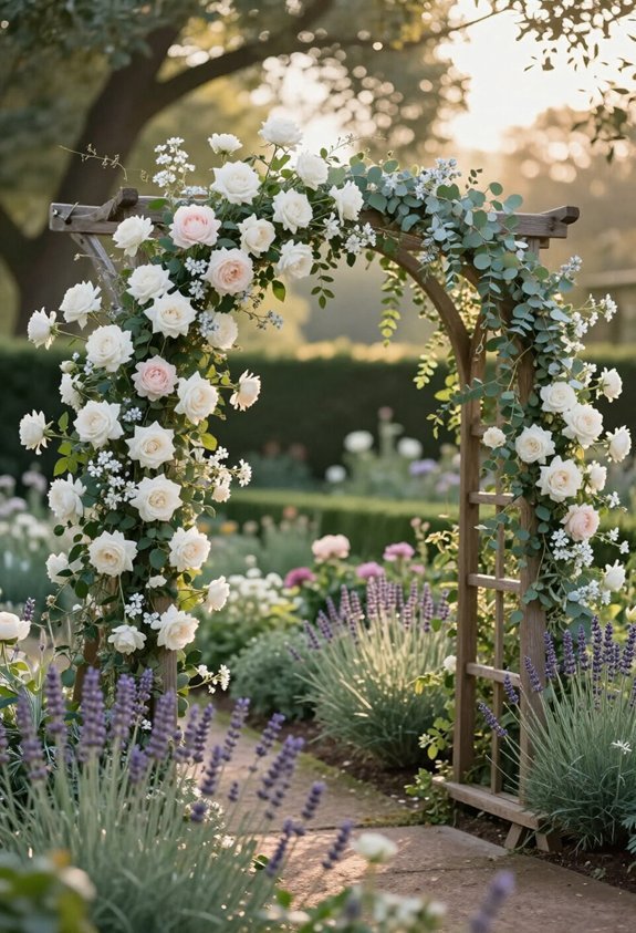 elegant floral backyard decor