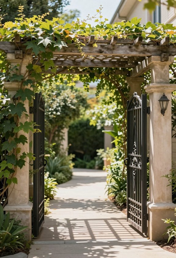 elegant gated pergola entrances