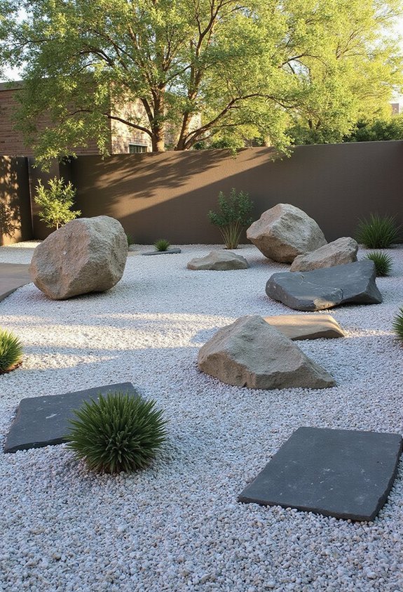 elegant low maintenance visually striking focal stone