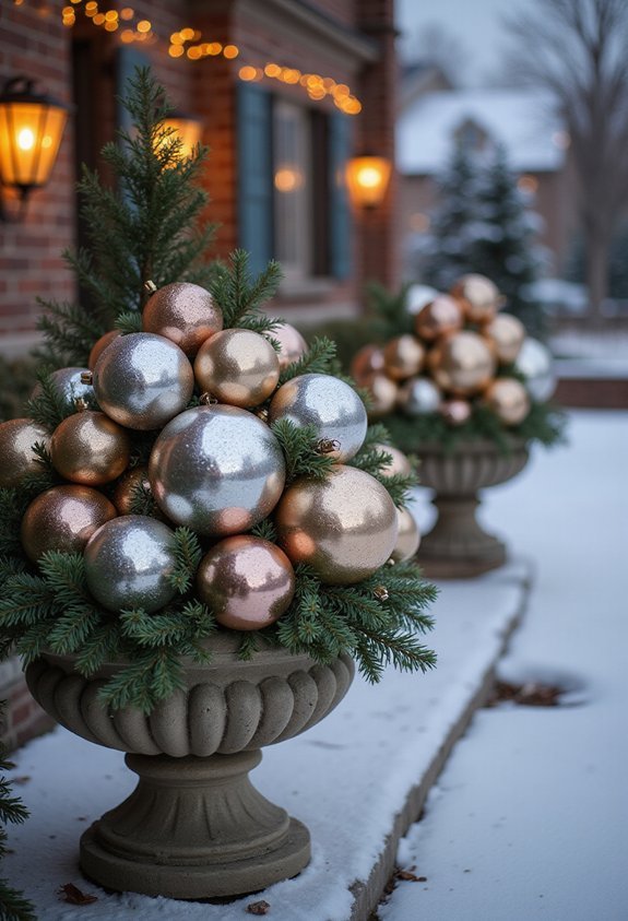 elegant metallic sophisticated garden decor