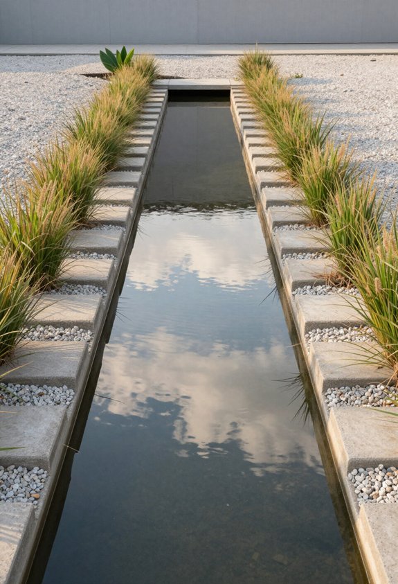 elegant minimalist water feature