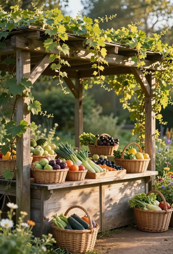 elegant shaded produce display