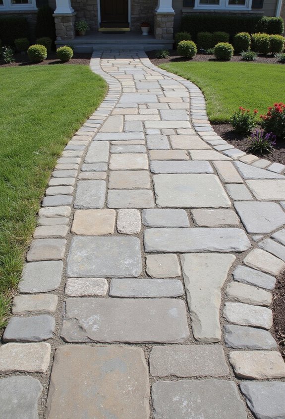 elegant sophisticated functional flagstone pathways