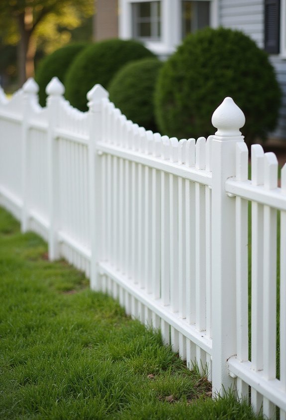 elegant undulating picket fence design