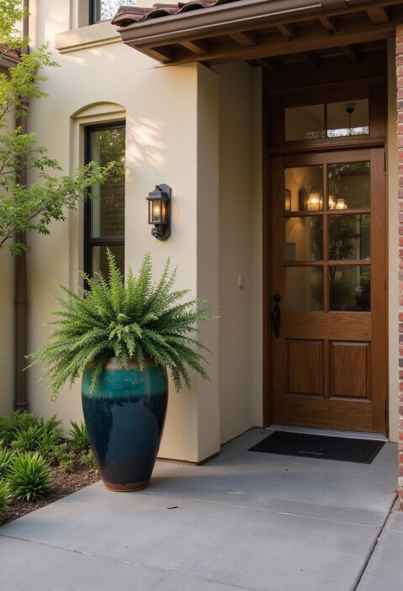 elevate entrance with statement planter