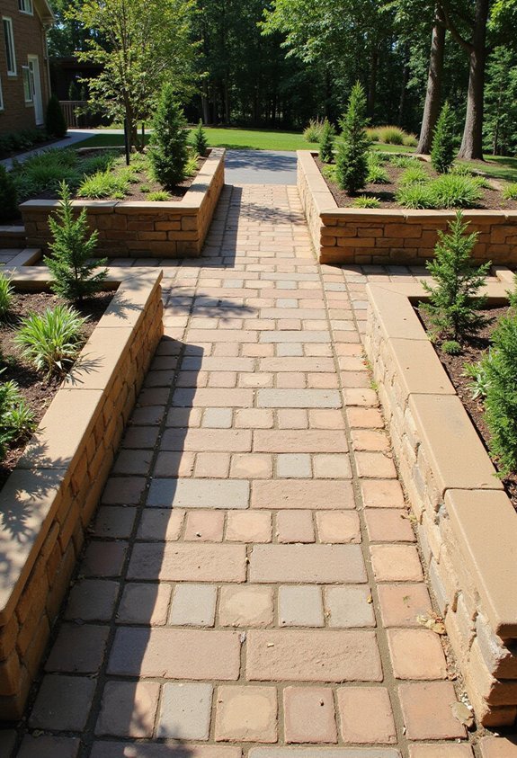 elevated defined visually interesting structured walkway