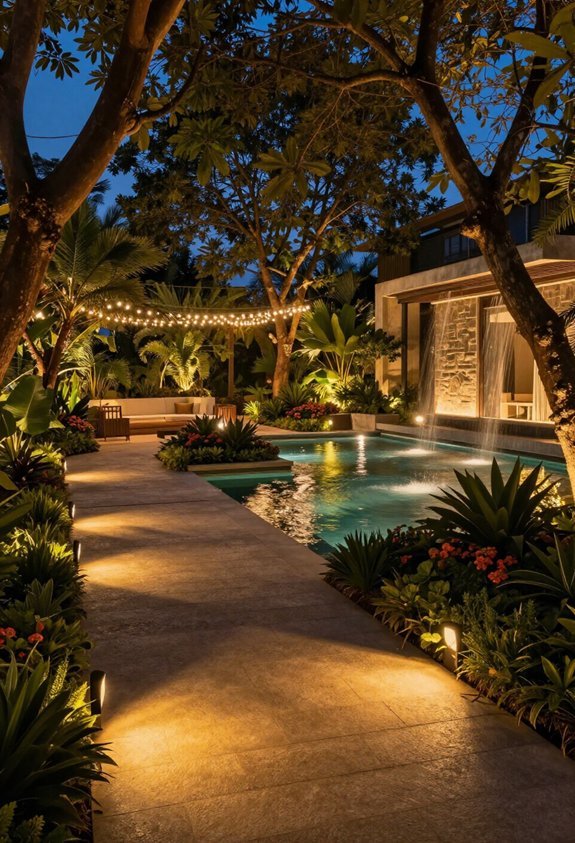 enchanting outdoor night lighting