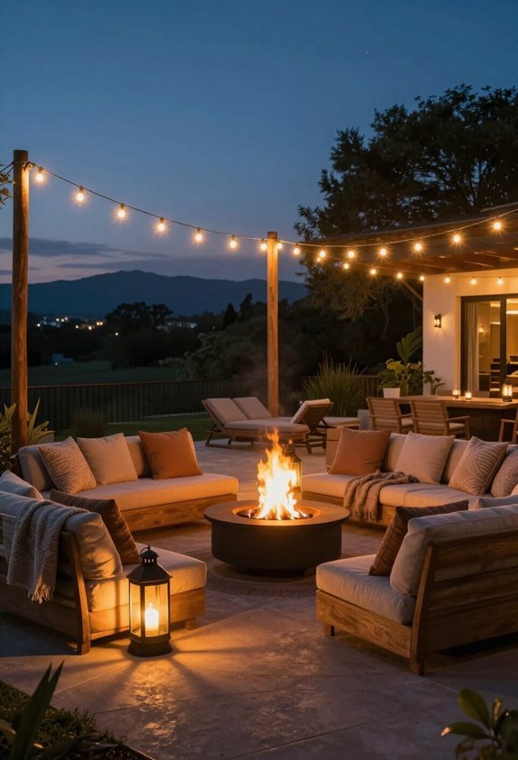 evening outdoor lighting ideas