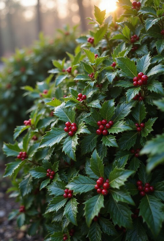 evergreen foliage winter berries versatile shrubs