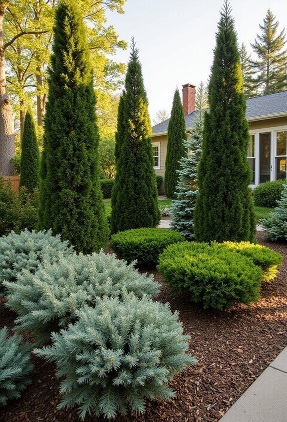 evergreen low maintenance self shaping minimal pruning