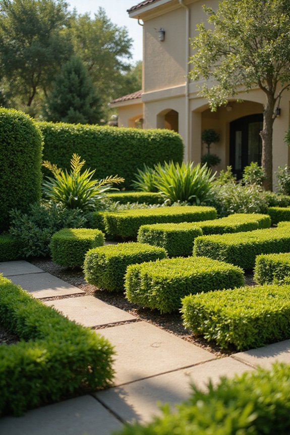 expensive looking front yard bushes shrubs