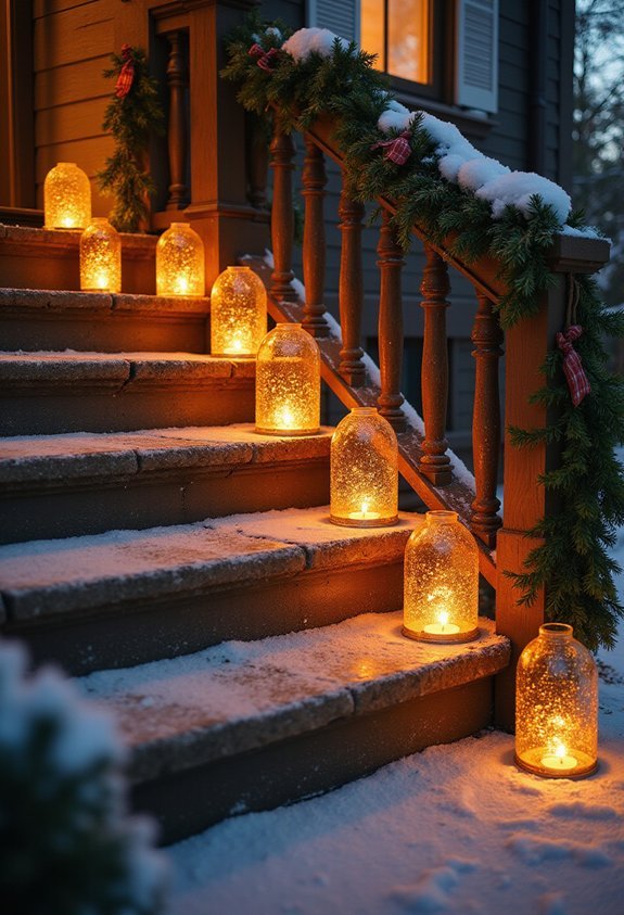 festive welcoming visually interesting entryway illumination