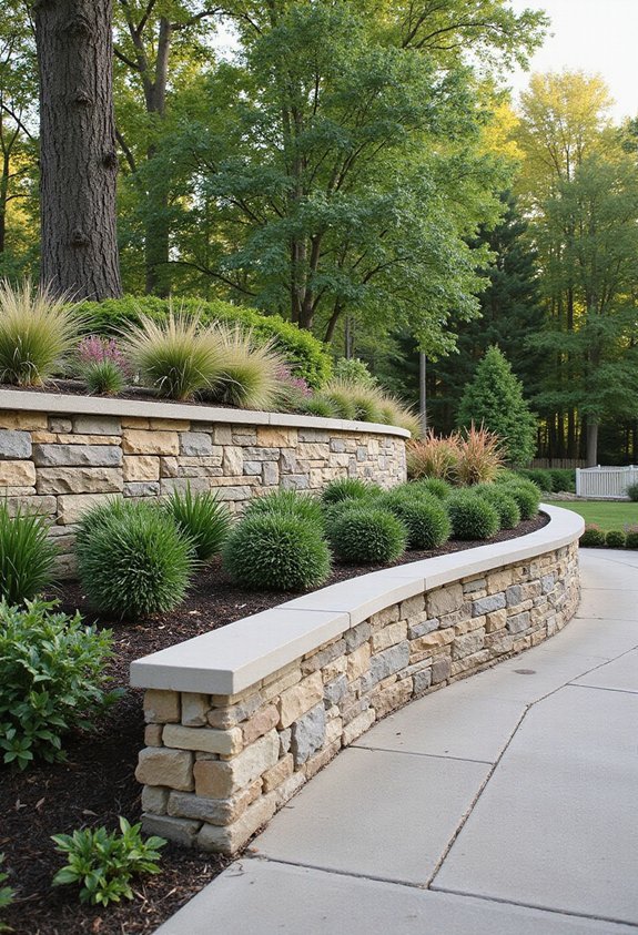 flowing visual dynamic curved retaining