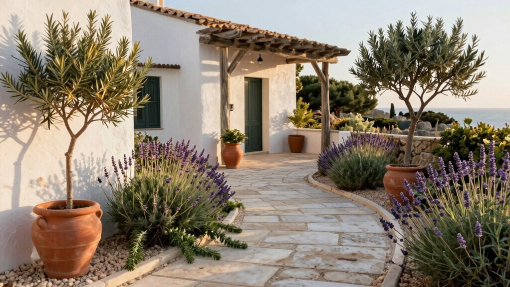 fragrant rosemary walkway plants