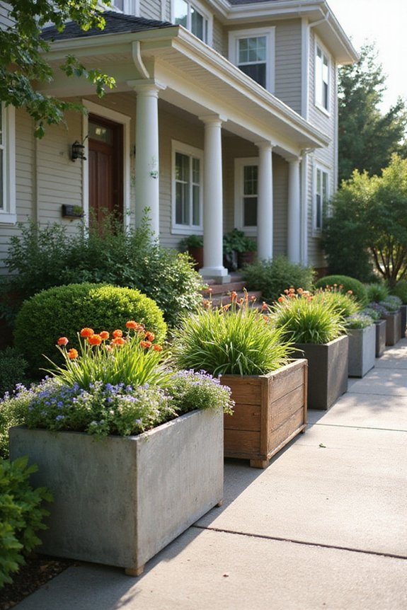 front yard planter box style