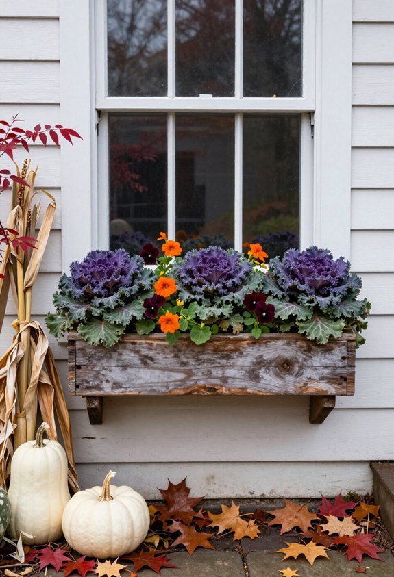 frost resistant ornamental kale arrangements