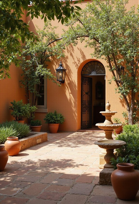fruitful spanish style front yard