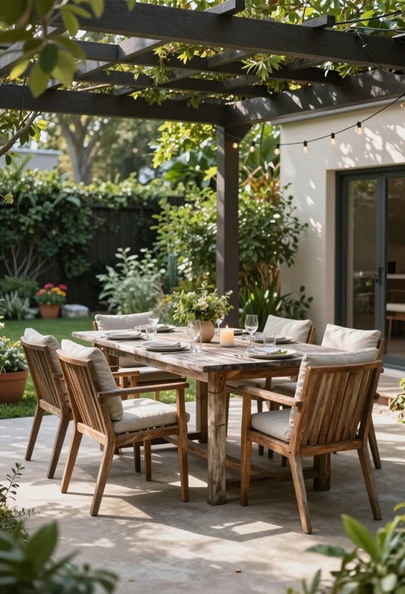 functional outdoor dining space