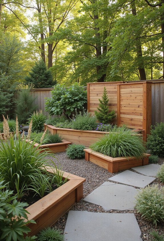 functional privacy enhancing natural garden dividers
