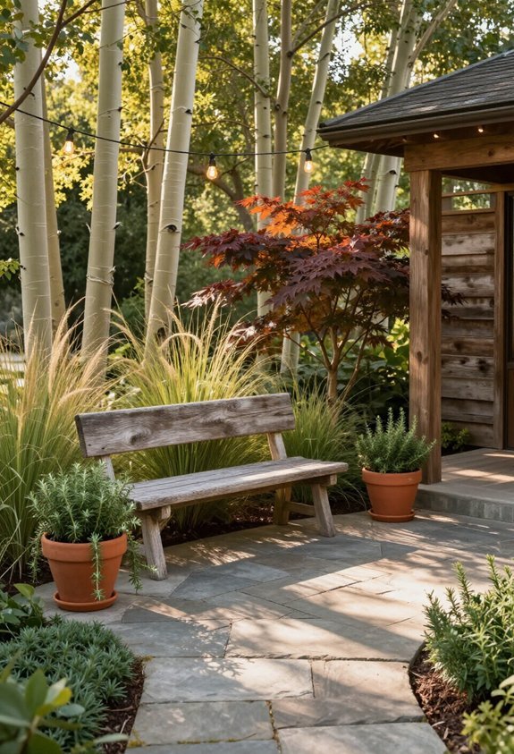 functional small front patio