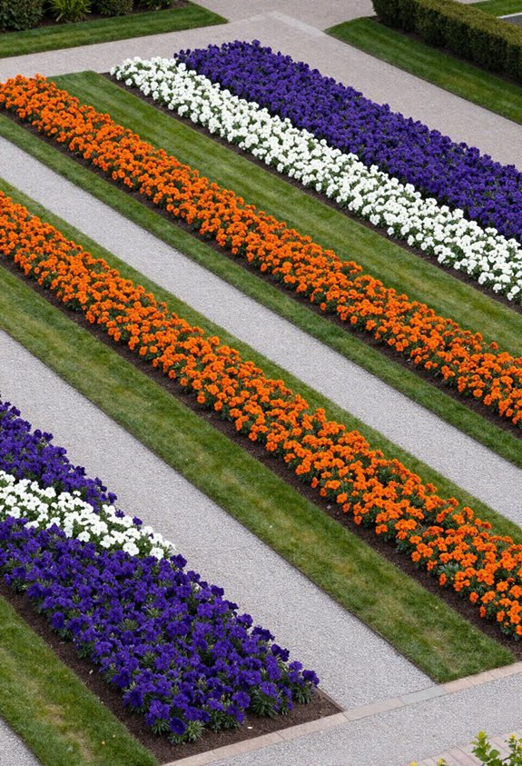 geometric flower bed design