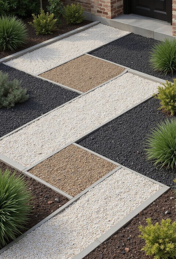 geometric gravel pattern design showcase